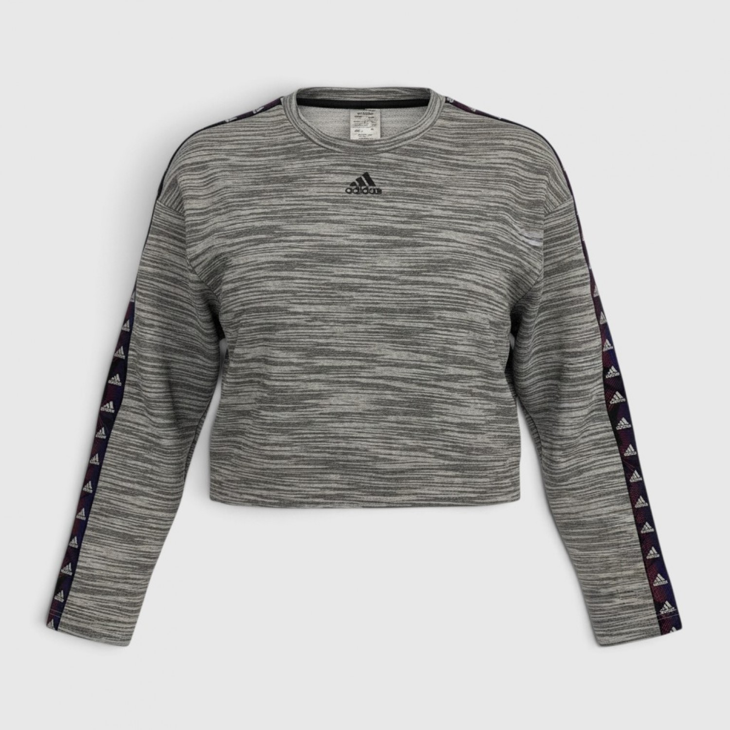Adidas Γυναικεία Cropped Μπλούζα Γκρι / Pre Owned